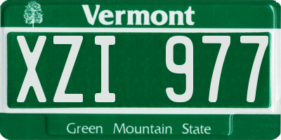 VT license plate XZI977