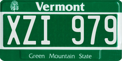 VT license plate XZI979