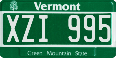 VT license plate XZI995