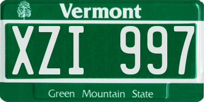 VT license plate XZI997