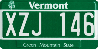 VT license plate XZJ146