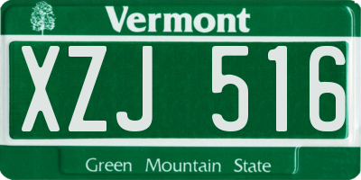 VT license plate XZJ516