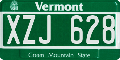 VT license plate XZJ628