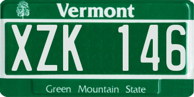 VT license plate XZK146