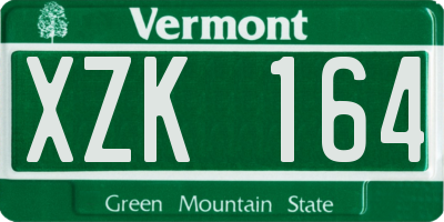 VT license plate XZK164