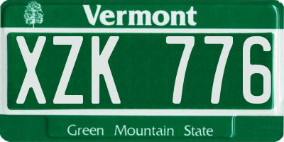 VT license plate XZK776