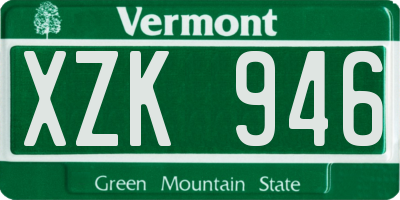 VT license plate XZK946
