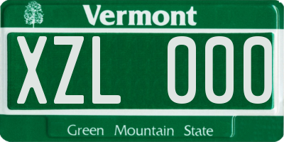 VT license plate XZL000