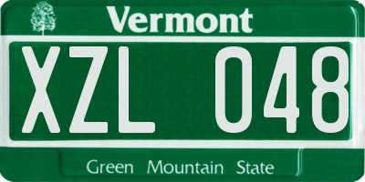 VT license plate XZL048