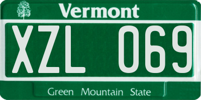 VT license plate XZL069