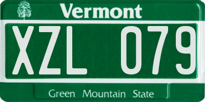 VT license plate XZL079