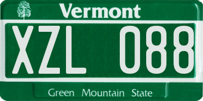 VT license plate XZL088