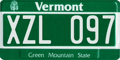 VT license plate XZL097