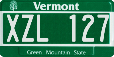 VT license plate XZL127