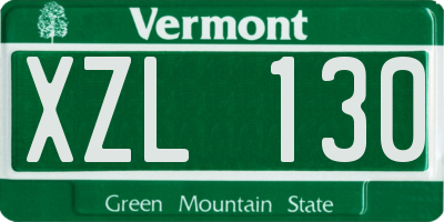 VT license plate XZL130