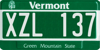 VT license plate XZL137