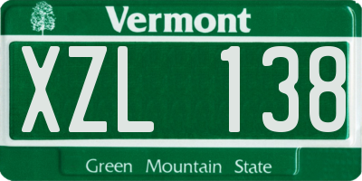 VT license plate XZL138