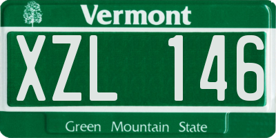 VT license plate XZL146