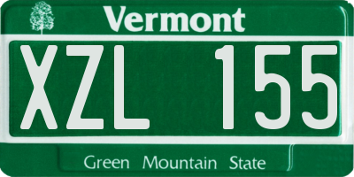 VT license plate XZL155