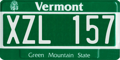 VT license plate XZL157