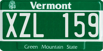 VT license plate XZL159