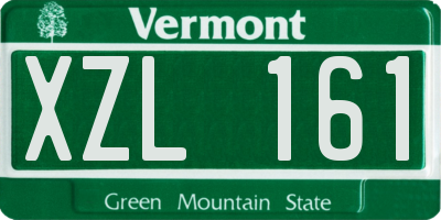 VT license plate XZL161