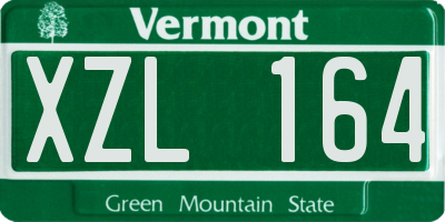 VT license plate XZL164