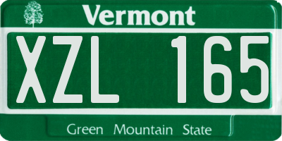 VT license plate XZL165