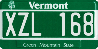 VT license plate XZL168