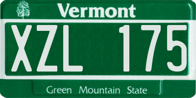 VT license plate XZL175