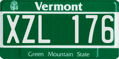VT license plate XZL176