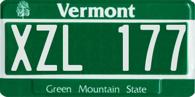 VT license plate XZL177
