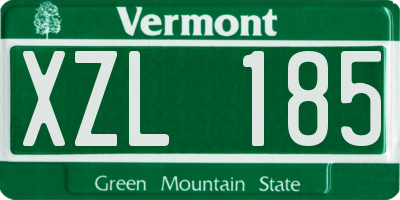 VT license plate XZL185