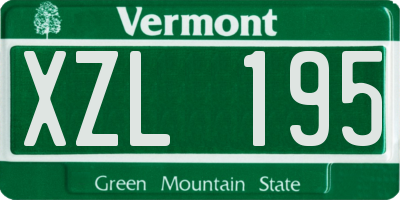 VT license plate XZL195