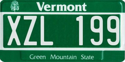 VT license plate XZL199