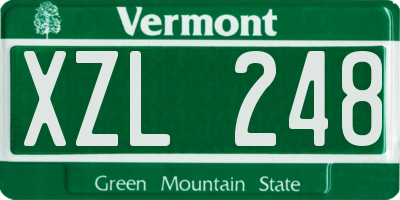 VT license plate XZL248