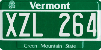 VT license plate XZL264