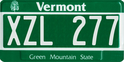 VT license plate XZL277