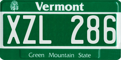 VT license plate XZL286
