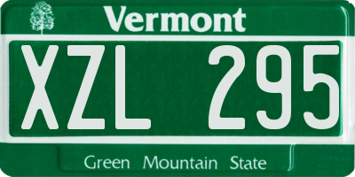 VT license plate XZL295