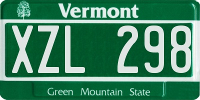 VT license plate XZL298