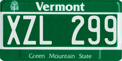 VT license plate XZL299