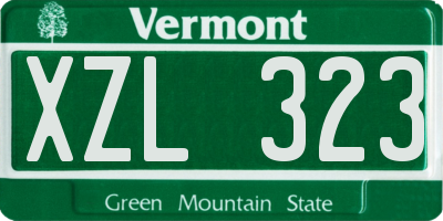 VT license plate XZL323