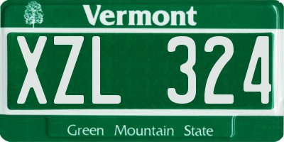 VT license plate XZL324