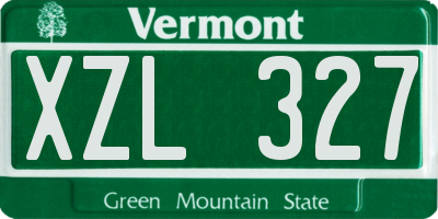 VT license plate XZL327