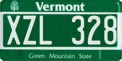 VT license plate XZL328