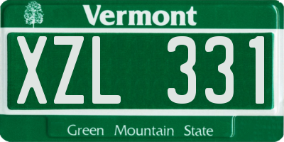 VT license plate XZL331