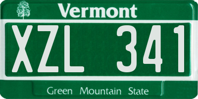 VT license plate XZL341