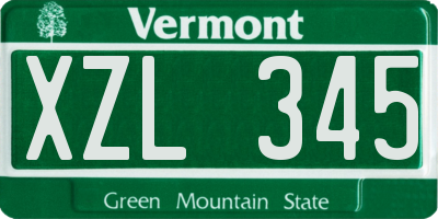 VT license plate XZL345