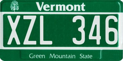 VT license plate XZL346